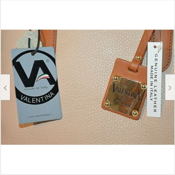 VALENTINA Rose Color  Leather Crossbody Handbag - Picture 7 of 8